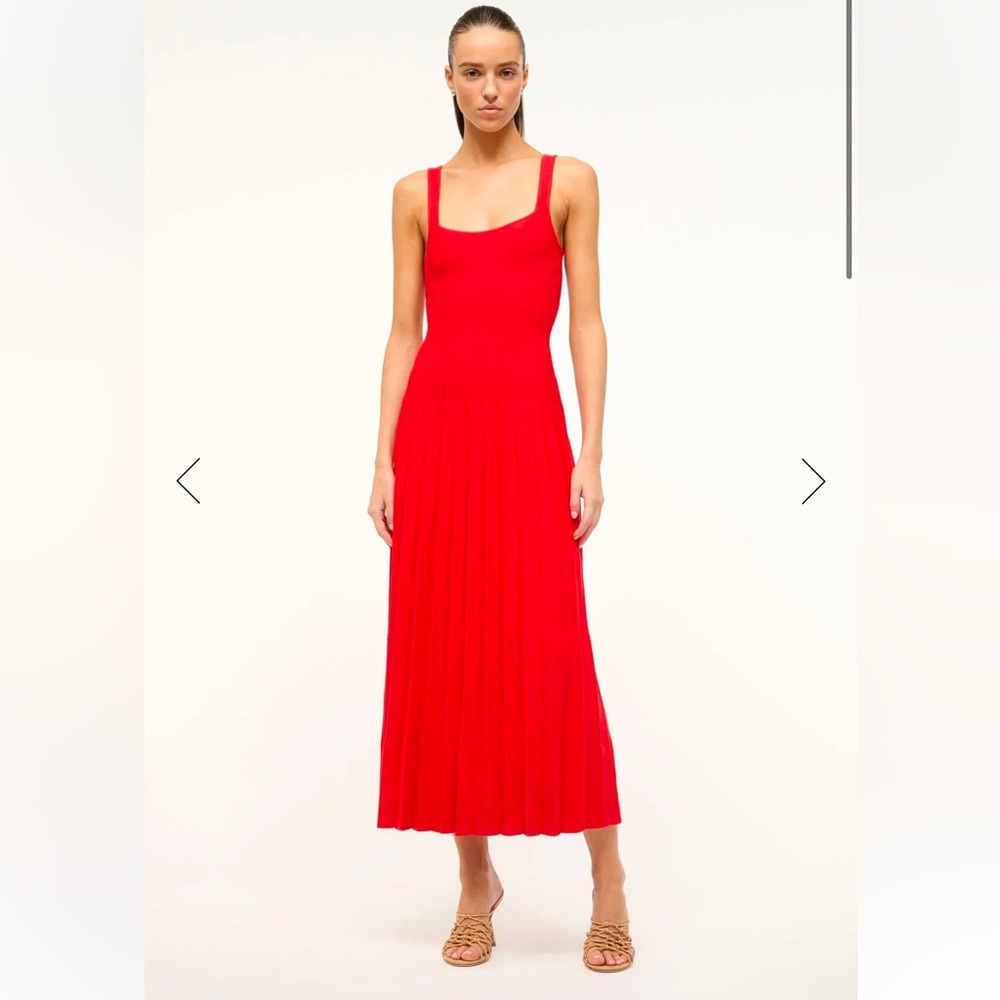 NWT: STAUD Ellison Dress - Red Rose